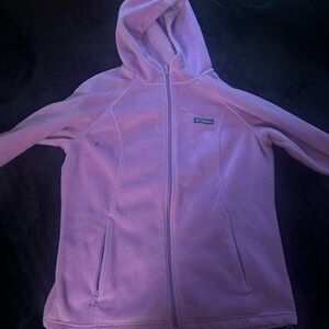 purple Columbia jacket with hood